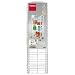 Metaltex Pisa- Carro multiuso con ruedas, Blanco, 4 Cestos