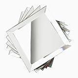 Convient pour le bricolage : les carreaux carrés miroir ne sont pas seulement adaptés pour une installation murale régulière, mais aussi pour embellir des cadres photo, des boîtes à bijoux et des projets artistiques, mais aussi les coller sur une bougie parfumée ou un vase pour agrandir l'effet décoratif.