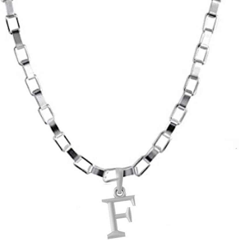 Pendentif alphabet argent sterling 925 Mtrolls collier chaîne boîte