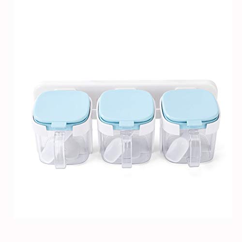 XYNSNDB GaRcan Caja de condimentos montada en la Pared, Tarro de condimentos para Sal de Cocina, Caja de Especias para el hogar, contenedor de Almacenamiento, tarros de condimentos para Especias,