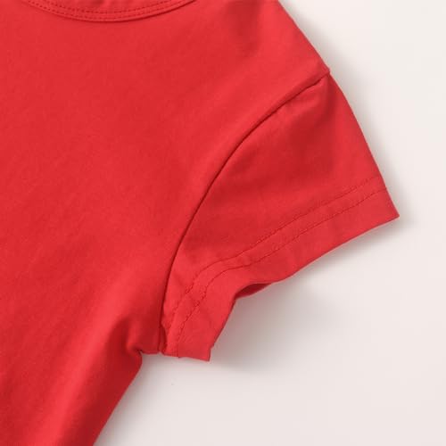 Image of Noomelfish Girls Short Sleeve Crop Tops Kids Summer Dance Cropped T-Shirts (5-14 Years)
