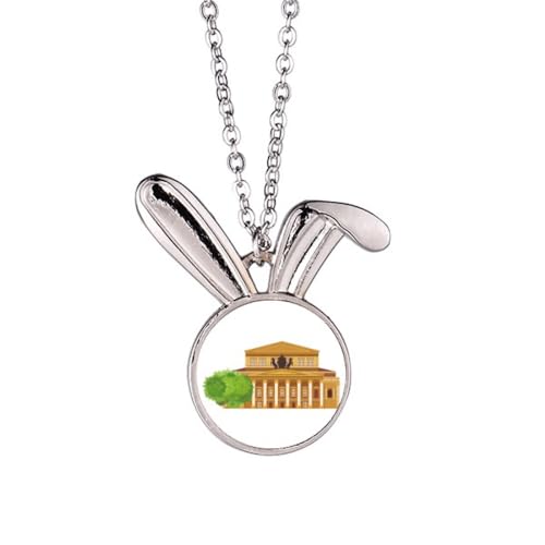 Collier Pendentif Lapin Illustration Russie Symbole National Bijoux