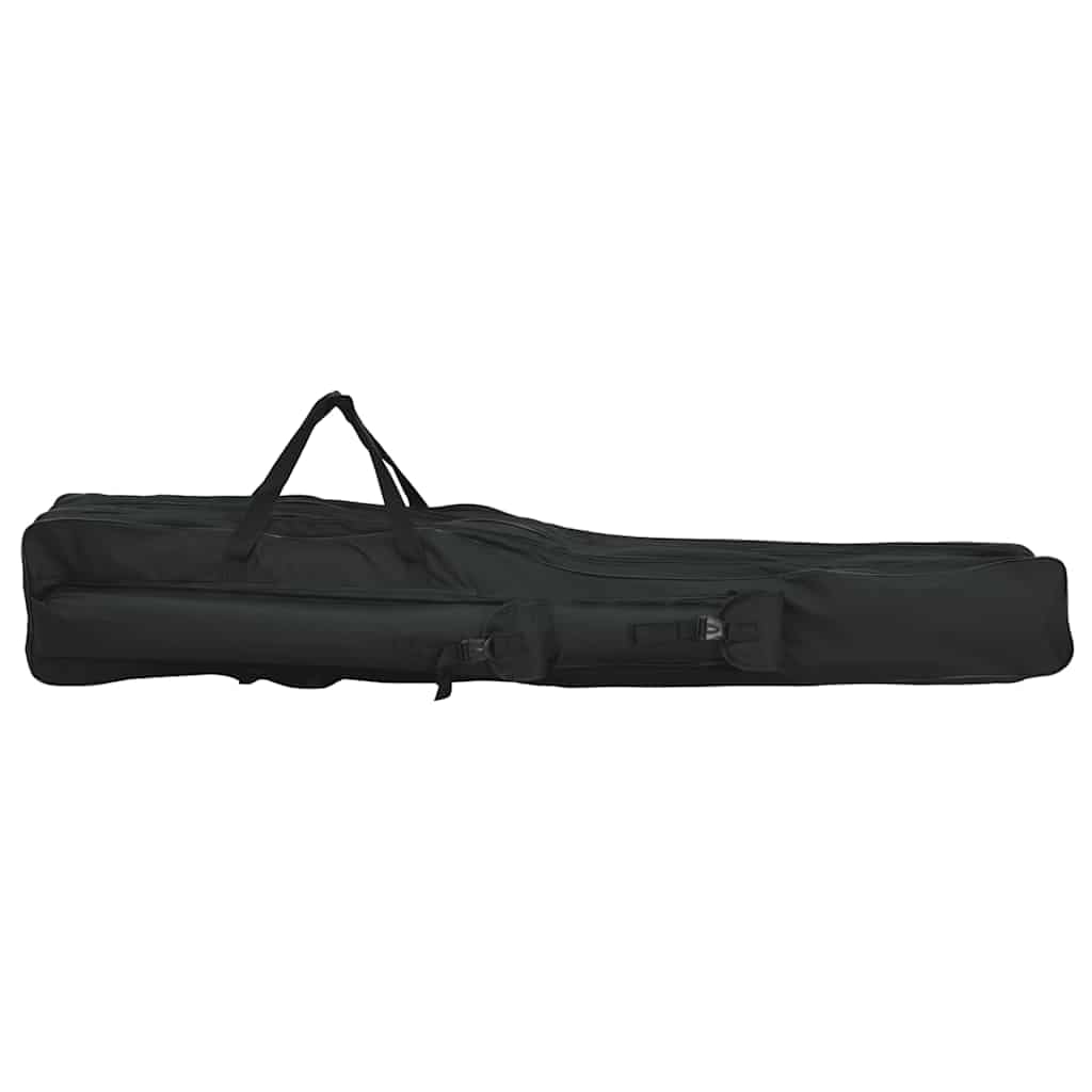 Torba wędkarska czarna 160 cm, tkanina Oxford, uchwyt na wędkę z dużą ilością miejsca do przechowywania, regulowany pasek na ramię, wodoodporny organizer na akcesoria wędkarskie, przenośna