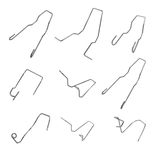 BWBWND 9 PCS Bulb Retaining Spring Clips, Stainless Steel Headlamp Dip Dipped Beam Bulb Holder Clamps, Universal Headlight Clamp Retainer Spring Clips for H1/H3/H4/H7, Car Accessories