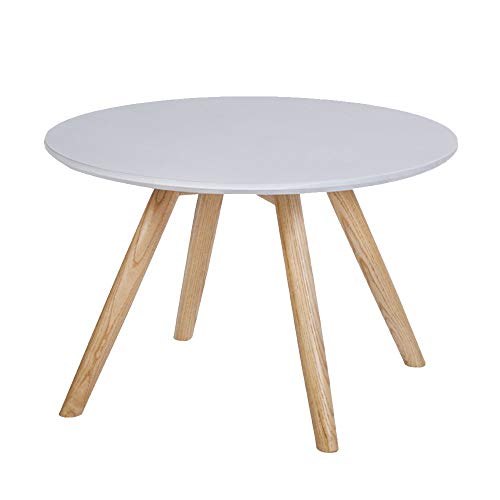 Sofa Side Table Nordic Minimalist Solid Wood Balcony Round Coffee Tabl