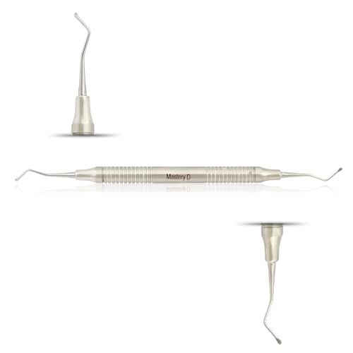 MASTERYD Dental Excavators 18W Spoons 1.6mm Double Ended Tips Composite Filling Restorative Steel Instruments with Knurled Handle for Firm Grip DN-2486