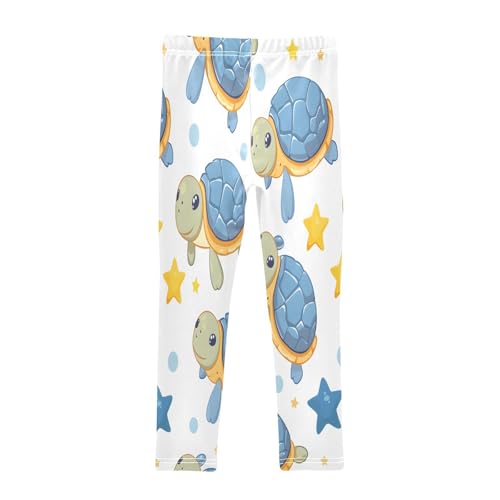 Toddler Girls Leggings Printed Yoga Pants Leggings Turtle Stars Cartoon for Kids2