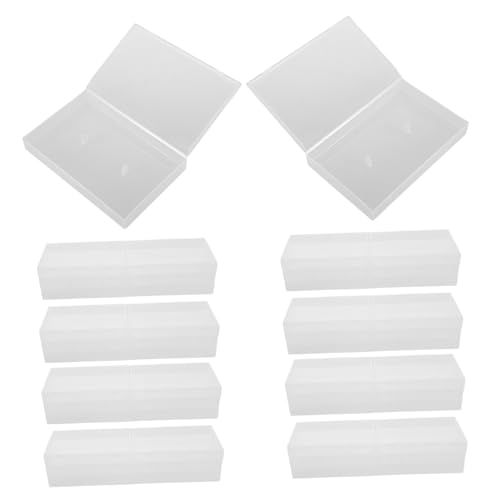 ROMISBABA 10pcs Clear Cassette Tape Storage Organizer Retro Style Music and Voice Recording Case Versatile Storage for Tapes Items Jewelry Craftsmanship Classic Design