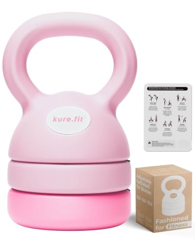 Adjustable Kettlebell for Women | 5LB, 8LB, 12LB | Home Strength Training