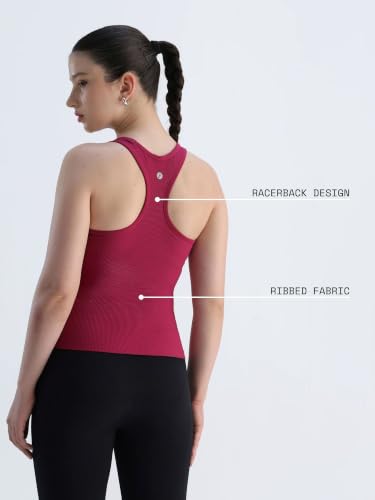 Image of CAVA Tank Us Later Women's Ribbed Tank Top | Sleeveless Activewear with Built-in Bra | Full Length, Stretchable, Moisture-Wicking