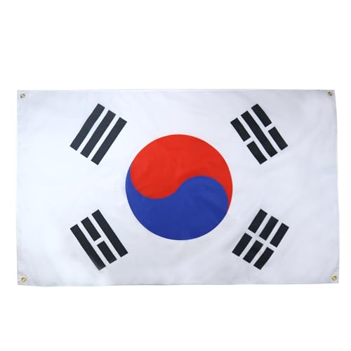 AZ FLAG Bandera de Corea del Sur 150x90 cm con 4 ojales, bandera coreana para balcón o pared