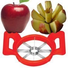 Famous Apple Cutter Slicer With Push Handle Unbreakable Removes Center Core With 8 Pieces / Slices