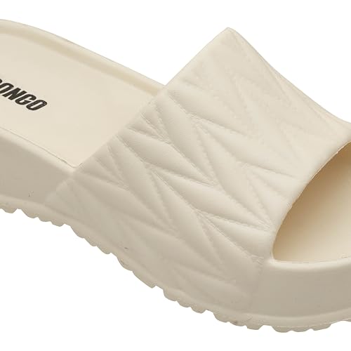 Image of DEBONGO Textured Comfortable Slider for Women | EVA Open Toe Sliders with Textured Upper and Cushioned Sole | Easy Slip-On Sandals for Relaxed Styling and Movement