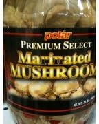 MW Polar Whole Marinated Mushrooms 35oz (Pack of 1), Premium Selected, in glass jar