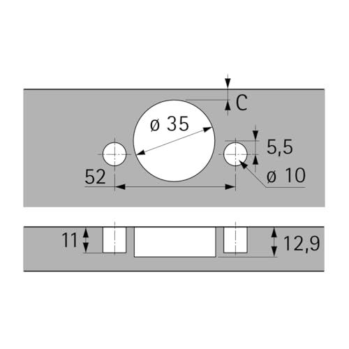 Hettich Sensys 8645i TH 52 Hinge for Furniture, Soft Closing 110° Design. Corner Stop.