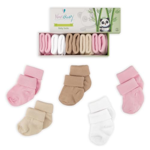 Image of Novibaby Baby Socks 0-6 Months, 6-12 Infant Ankle Socks for Boys and Girls, Essential Baby Items for Newborns