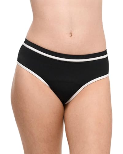 SORIO® - Calcinha de biquíni menstrual menina e adolescente - absorvente, anti-fugas e antiodor - Banñador menstrual menina - confortável e discreto - Fluxo moderno - piscina e praia - AVA - apenas