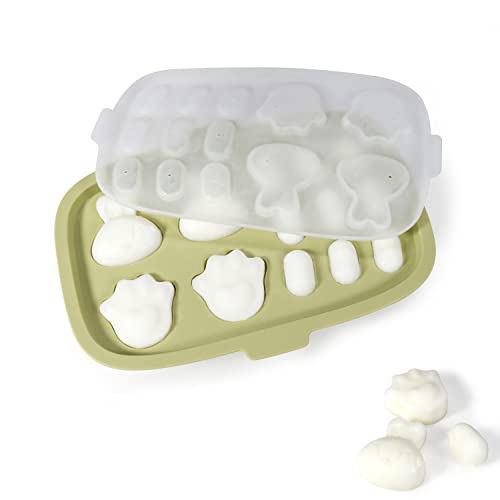 Baby Food Freezer Tray, Peunitory Baby Food Storage Containers Silicone Ice Cube Trays with Lid Freezer Safe Breastmilk Popsicle Molds for Teething DIY Homemade Baby Food, Vegetable & Fruit Purees Baby Food Freezer Tray, Peunitory Baby Food Storage Containers Silicone Ice Cube Trays with Lid Freezer Safe Breastmilk Popsicle Molds for Teething DIY Homemade Baby Food, Vegetable & Fruit Purees