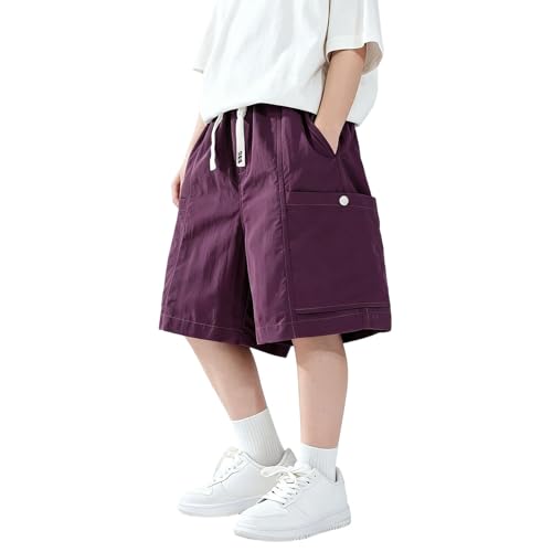 Pantalones cortos para niños con cintura elástica fácil de vestir