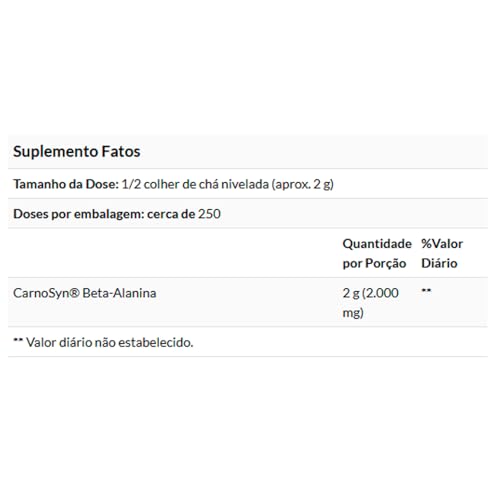 Beta-alanina Now Foods 500 Gramas Pó Importado