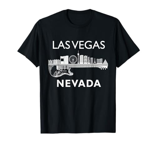 Las Vegas City Skyline Music Nevada Souvenir Las Vegas T-Shirt