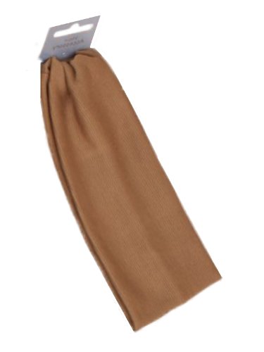 Light Brown Plain Stretch Boho Headband Hair Band 7cm (2.8) by Pritties Accessories