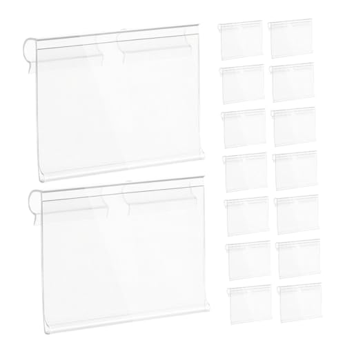 UTHCLO 50個 製ワイヤーシェルフ用ラベルホルダー 耐変形透明価格表示タグ 店舗 スーパー向け簡単取付可能な商品表示用