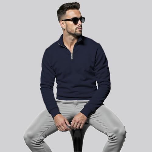 Image of FASHION AND YOUTH Premium Stylish Half Zipper Sweatshirt