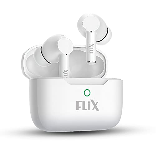 Image of FLiX(Beetel Nitro Buds T20 in-Ear TWS,BT v5.3,Quad Mic & Environmental Noise Cancellation,13MM Super Bass Drivers,40MS Low Latency Gaming,Upto 22Hrs Playtime,IPX3,Voice Assist(White)