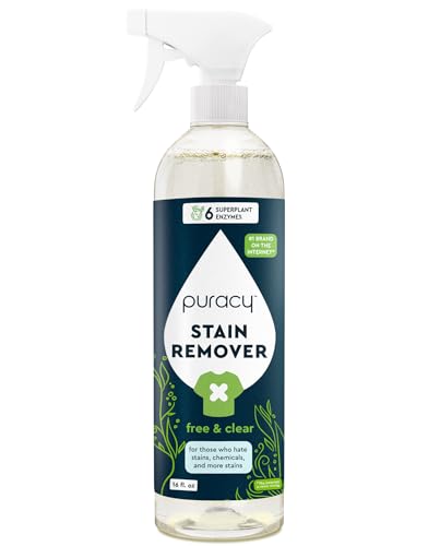 Image of Puracy Stain Remover Spray –The TikTok Laundry Pretreater Spray for Fresh and Set-In Clothing Stains Enzyme-Based - Natural Spot Cleaner - Free & Clear 16oz