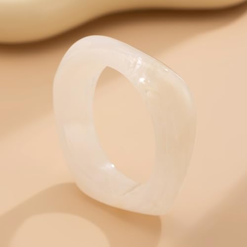 ZMANYIJEW Acrylic Resin Bangle Bracelets Chunky Acrylic Colorful Irregular Geometric Resin Acetate Wide Wristband Bracelet Gradient Dyeing Wide Bracelet3