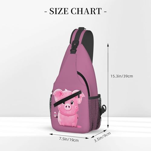 Morrales urbanos con diseño de cerdito para viaje y senderismo miniatura 3