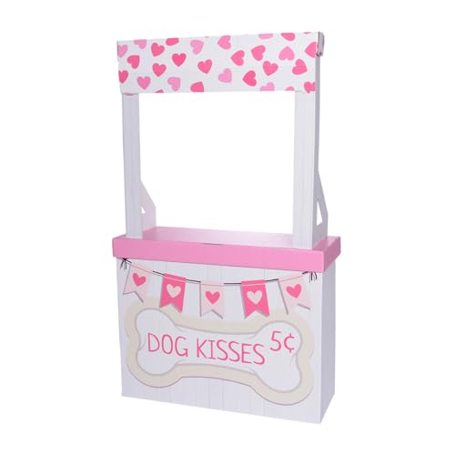 Andersons Life Size Dog Kisses Booth Kit Printed Cardboard Prop for Valentines Day Pet Lovers Animal Birthdays Anniversaries Fundraisers and Special Events