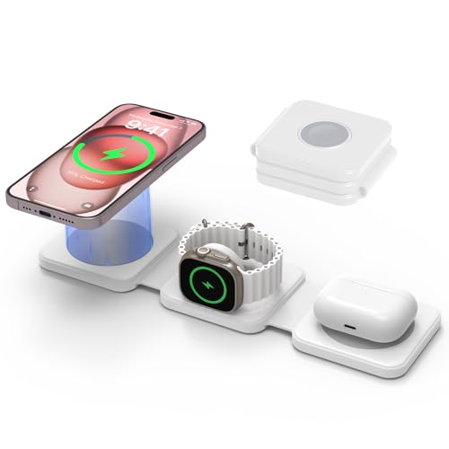 Chargeur sans fil pliable 3 en 1 pour résoudre le manque de prises d'iPhone et AirPods