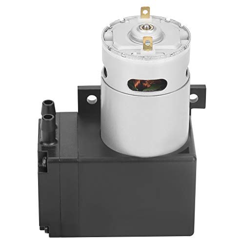 Oilless Vacuum Pump, DC12V 12W Mini Small Oilless Vacuum Pump -80KPa Flow 10L/min for Gas