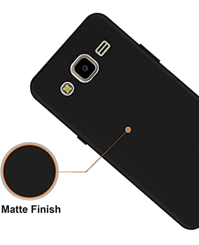 Image of Mobile Back Cover Case for Samsung J7 (2015) I J7 Nxt I J7 Neo I J7 Core (Silicone Case|CameraProtection|Black SC1510)