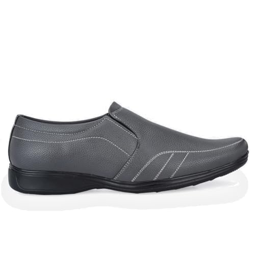 Image of Leatherkraft Round-Toe Formal Slip-On Shoes