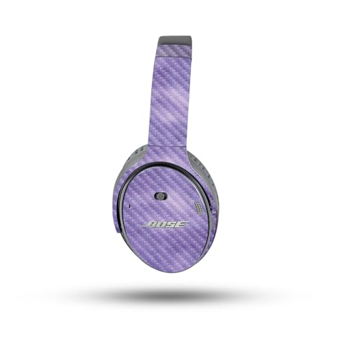 Image of MightySkins Carbon Fiber Skin Compatible with Bose QuietComfort 35 II Headphones - Purple Airbrush | Protective, Durable Textured Carbon Fiber Finish | Easy to Apply