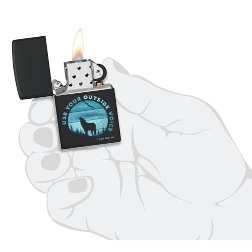 Encendedor Zippo con grabado personalizado negro mate miniatura 4