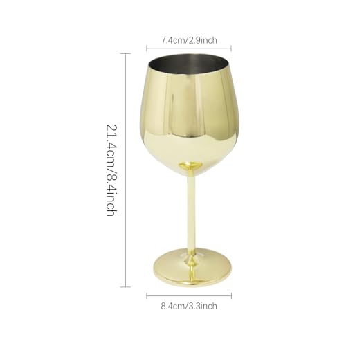 Verres à vin à pied en acier inoxydable grand format hôtel - 6