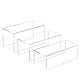 Sezanrpt Clear Display Risers Regal 3pcs, Countertop rechteckige Acryl Display Storage Organizer, Acryl Ständer für Figur, Kosmetik, Taschen, Schuhe, Spielzeug, Sammelobjekte 30-10x12.5x15CM