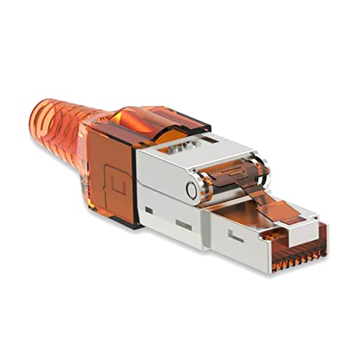 Conector de red Cat 7 CAT7 sin herramientas, cable RJ45 LAN, sin herramientas, compatible con CAT6, CAT6a, CAT5, cable de red, 1 pieza Cover