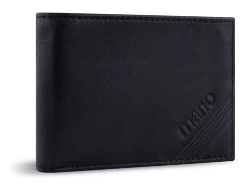 Mano Don Antonio mini portefeuille RFID noir en cuir compact - 4