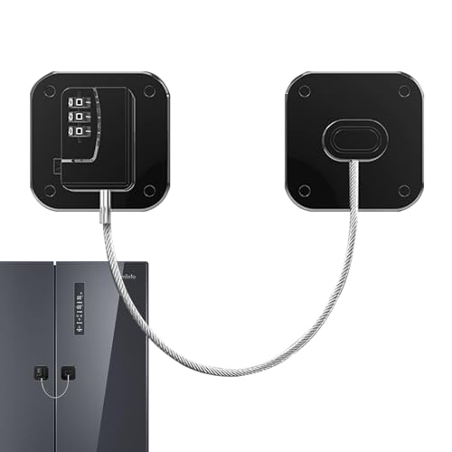 Cerraduras de refrigerador para niños, Cerradura de puerta de refrigerador,Bloqueo de contraseña autoadhesivo para niños Bloqueo de puerta de refrigerador a prueba de niños - Cerradura de refrigerador