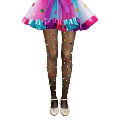 VerLuky Damen Bunte Glitzer Candy Strumpfhose,Strumpfhose mit...
