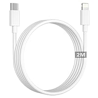 Cable iPhone 2M[Certifié MFi], Câble USB C vers Lightning Cable iphone USB C cable Charge Rapide Câble Lightning Fil iphone Cordon Chargeur pour i Phone 14 Pro Max/13/12 Mini/11/XS/XR/8/SE/iPad