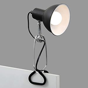 Briloner Lichten – klemlamp, klemlamp, 1x E14, max. 8 Watt, incl. kabelschakelaar, spot draai- en zwenkbaar, metaal, zwart-chroom, 305x110x130mm