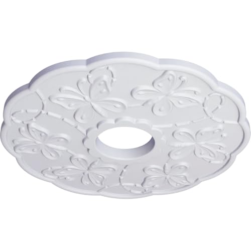 Image of 17 7 /8 inchOD x 3 7 /8 inchID x 1 inchP Terrones Butterfly Ceiling Medallion (Fits Canopies up to 3 7 /8 inch)
