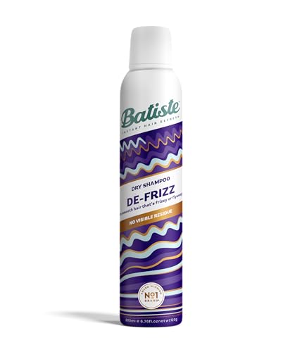Batiste Dry Shampoo De-Frizzing 200ml, Hair Benefits Smooths Frizzy Flyaway Hair, No Rinse Spray to Refresh Hair in Between Washes