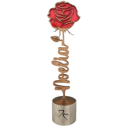 Rosa madera personalizable, Rosa San Valentín, Sant Jordi, La